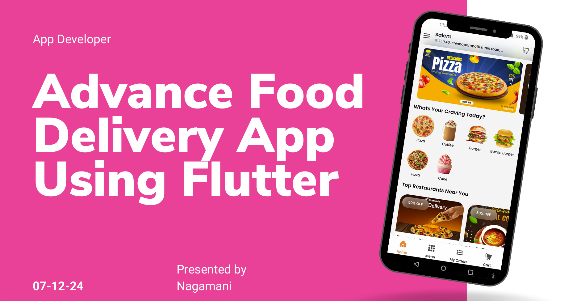 Food Delivery Demo Screen 1
