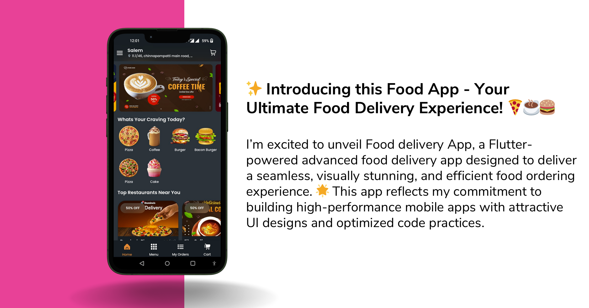 Food Delivery Demo Screen 2